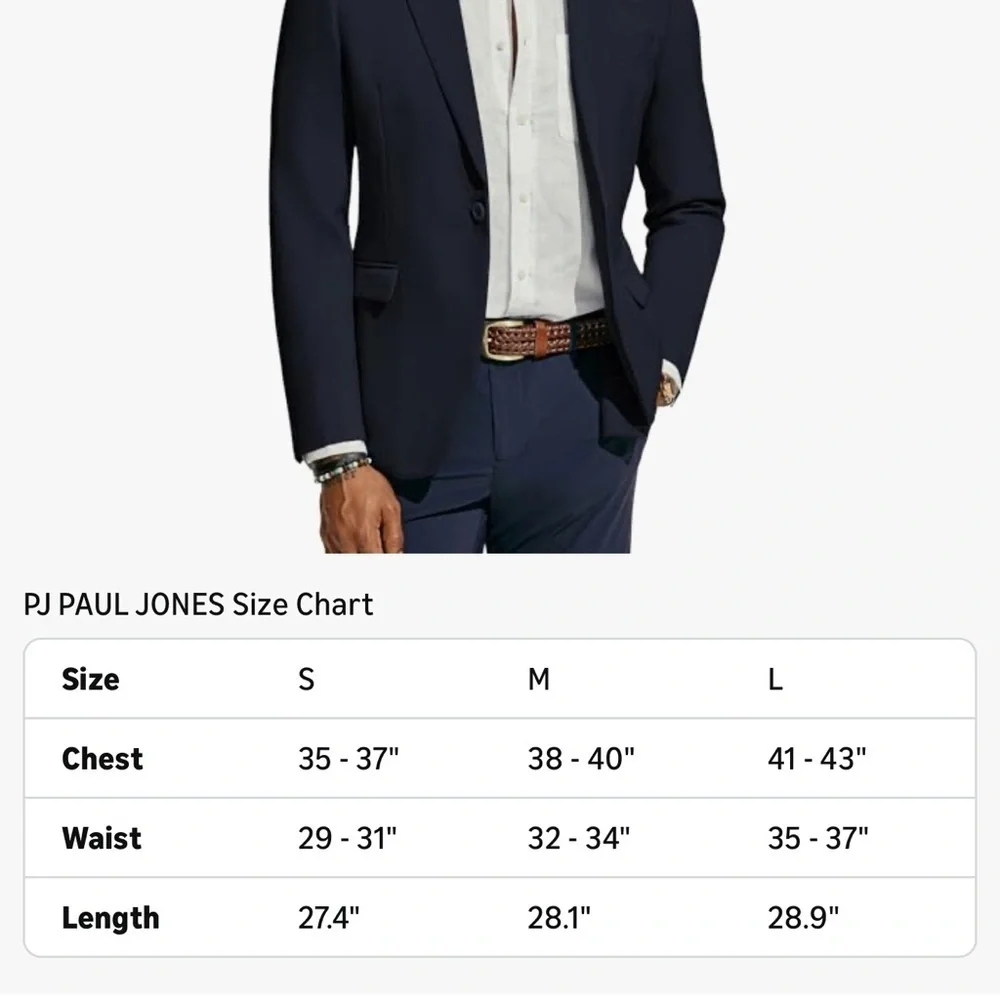 PAUL JONES Mens Blazer Lightweight Casual Two Buttons Suit M
